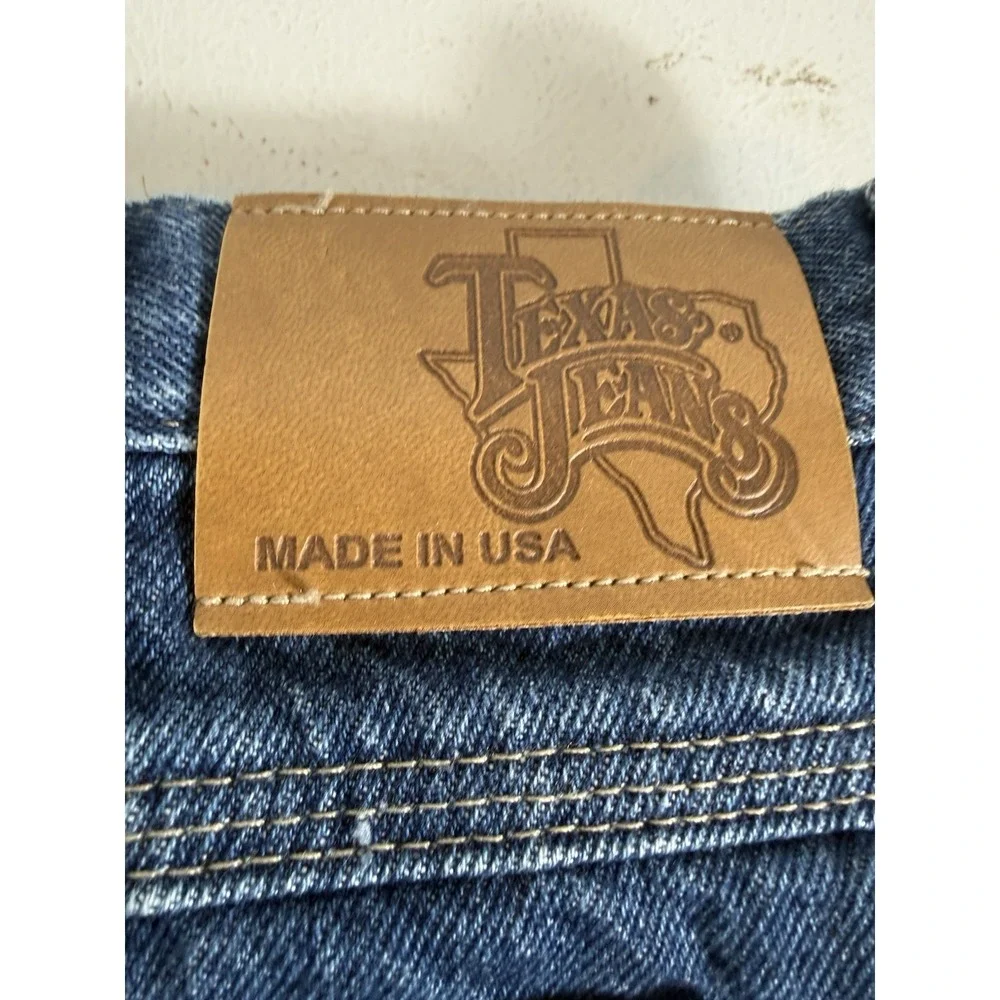 Texas Jeans Men's Carpenter USA Made Blue Denim Straight‎ Loose 40x32